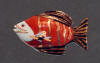 Tropical Fish Sculpture in brilliant colored glazes