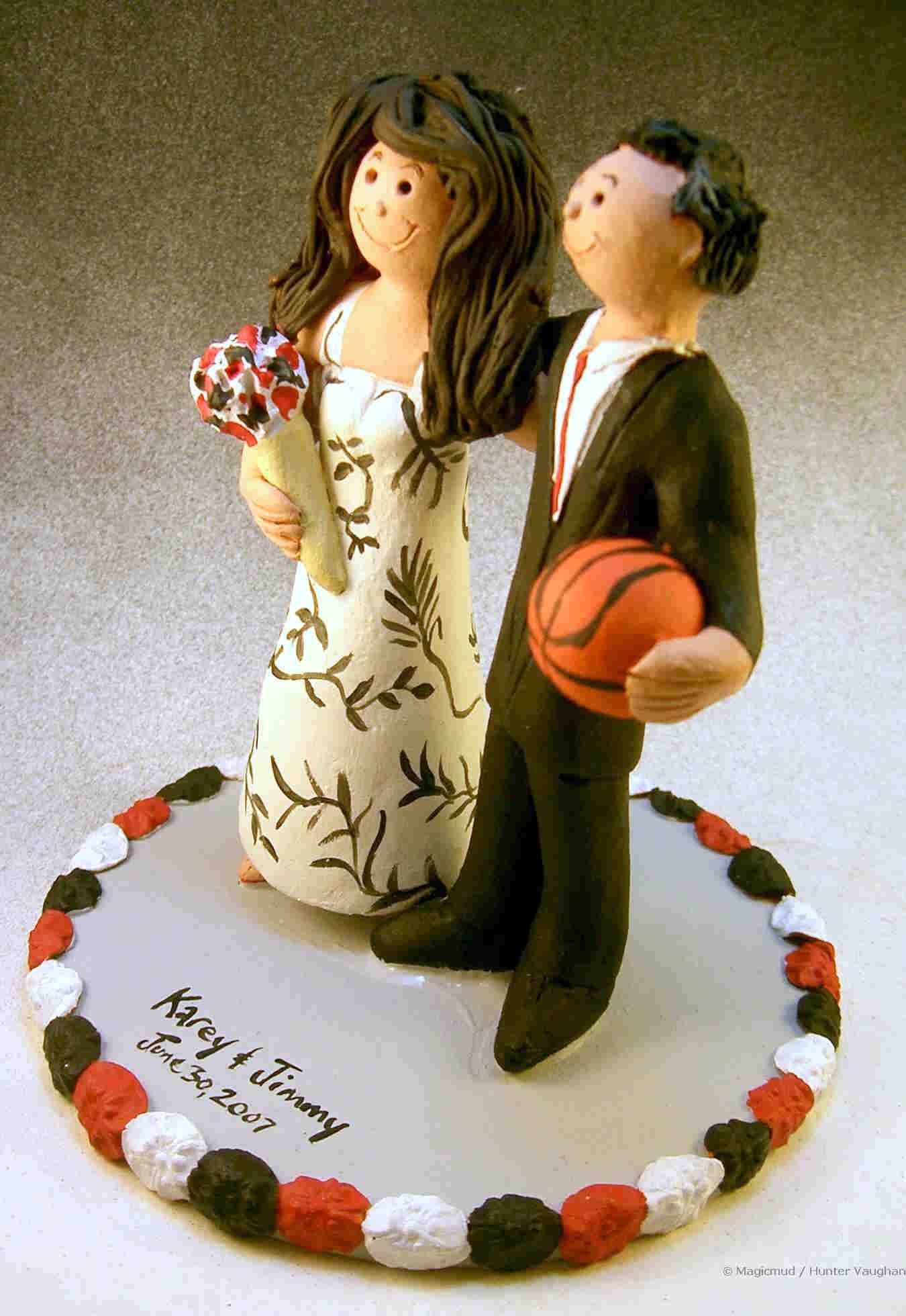Basketball Themed Wedding Cake Topper