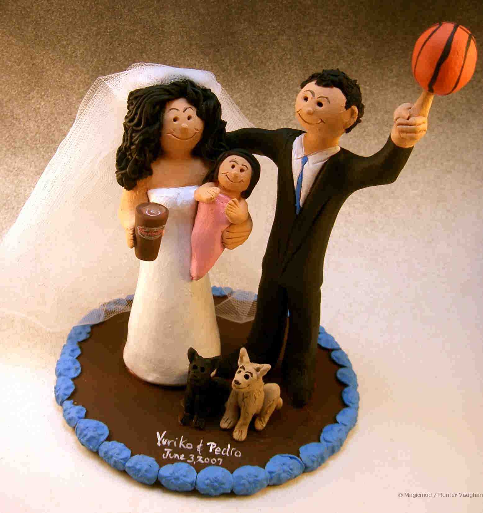 Basketball Wedding Cake Topper