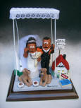 Wedding Cake Topper with their Sharpei Dogs and recently sold home for the realtor groom
