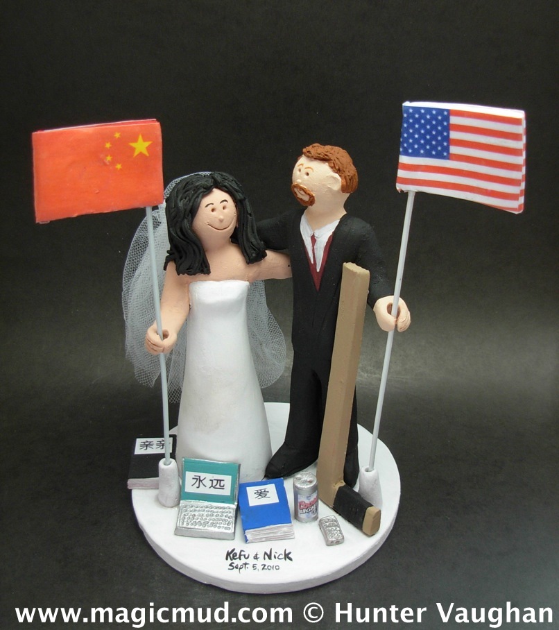 Flags Wedding Cake Toppers