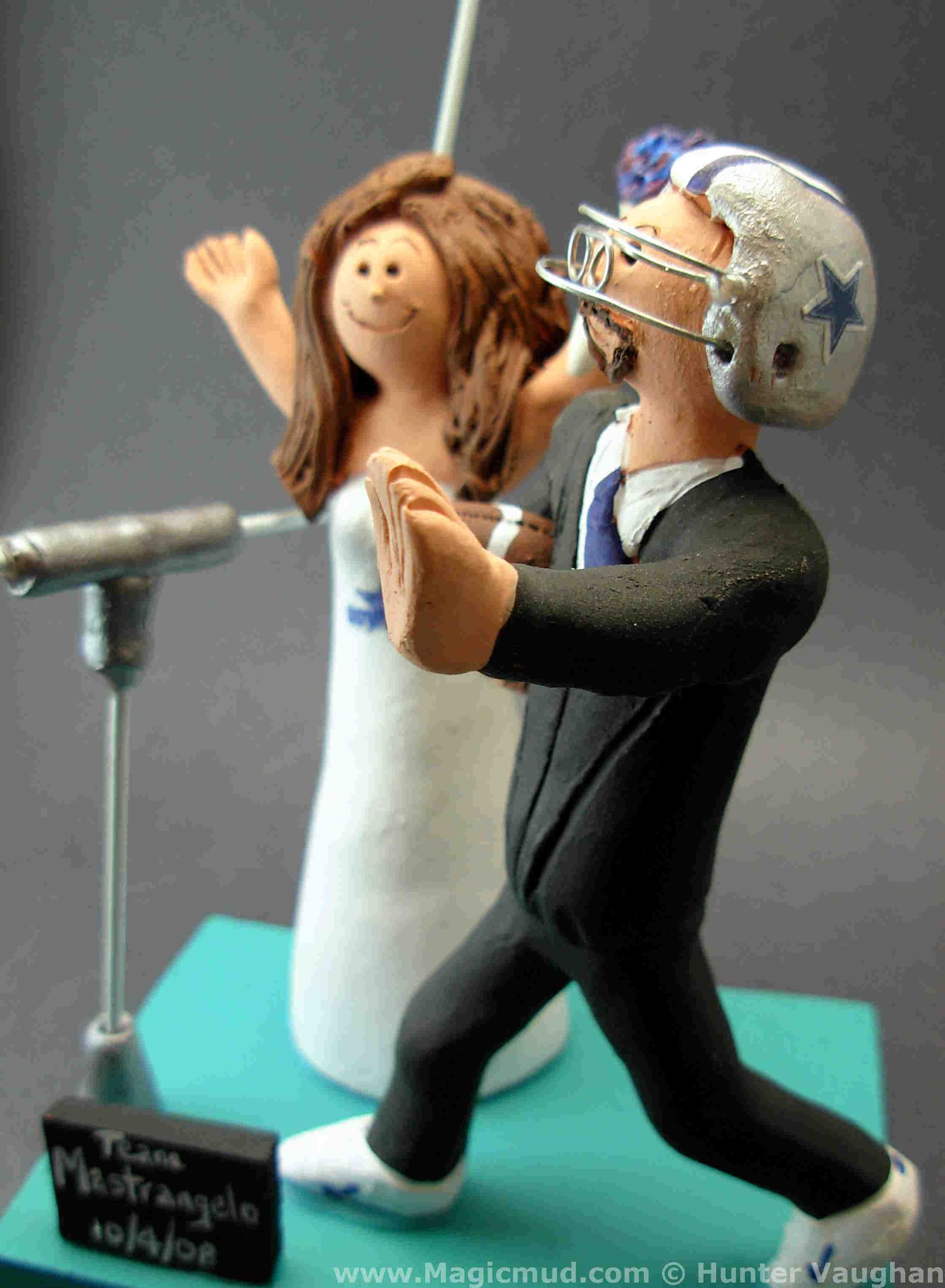 Cheerleader's Wedding Cake Topper