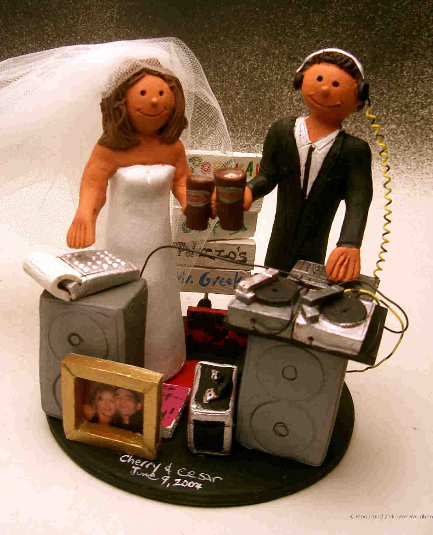 Disc Jockey's Wedding Cake Topper