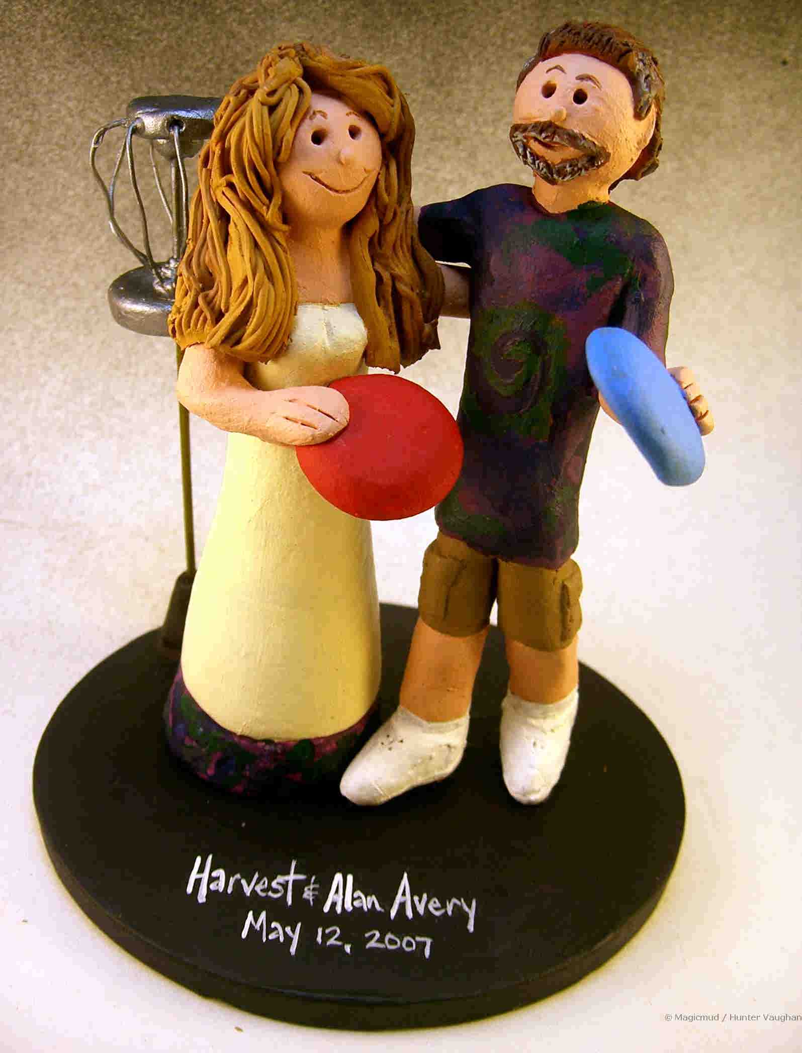 Frisbee Player's Wedding Cake Topper