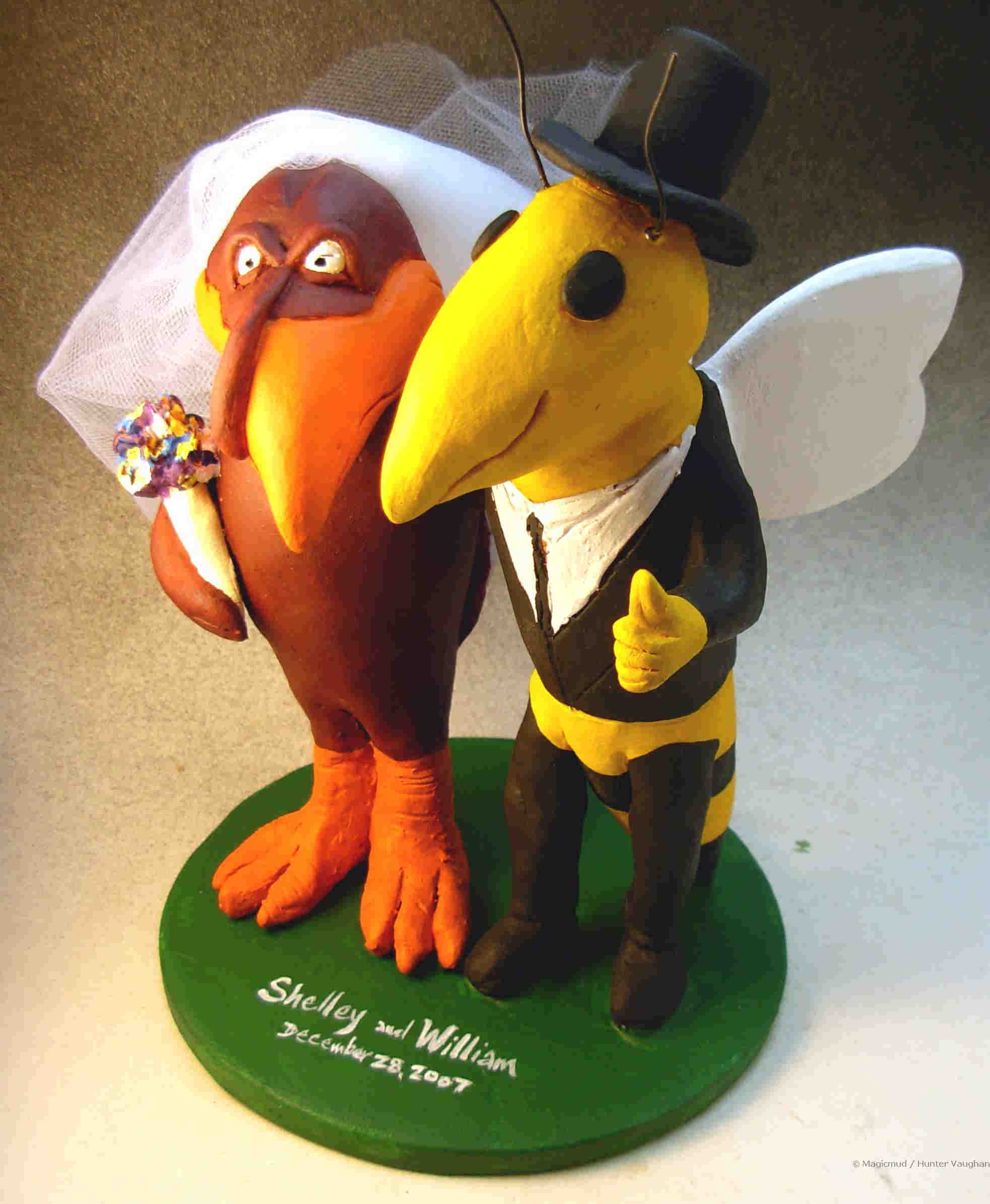 Georgia Tech Football Mascot Wedding Cake Topper