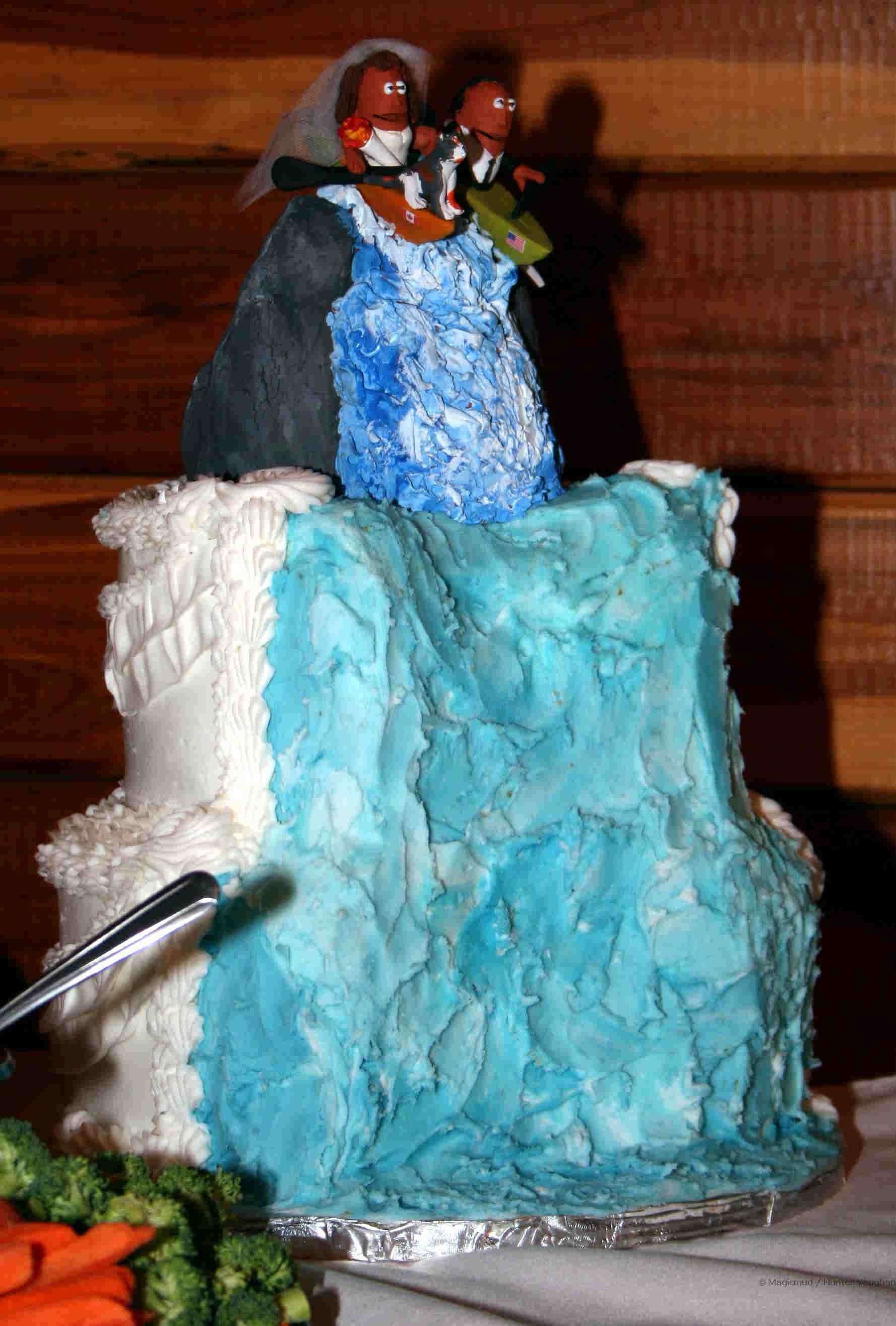 The thrill of a  Kayaker's Wedding Cake Topper!!!