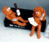  Clay Caricature of Couch Potato couple