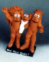 Clay Caricature of Couple with Newborn 