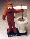 funny Clay Caricature of a  Plumber 
