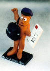 Clay Caricature of a Mailman 
