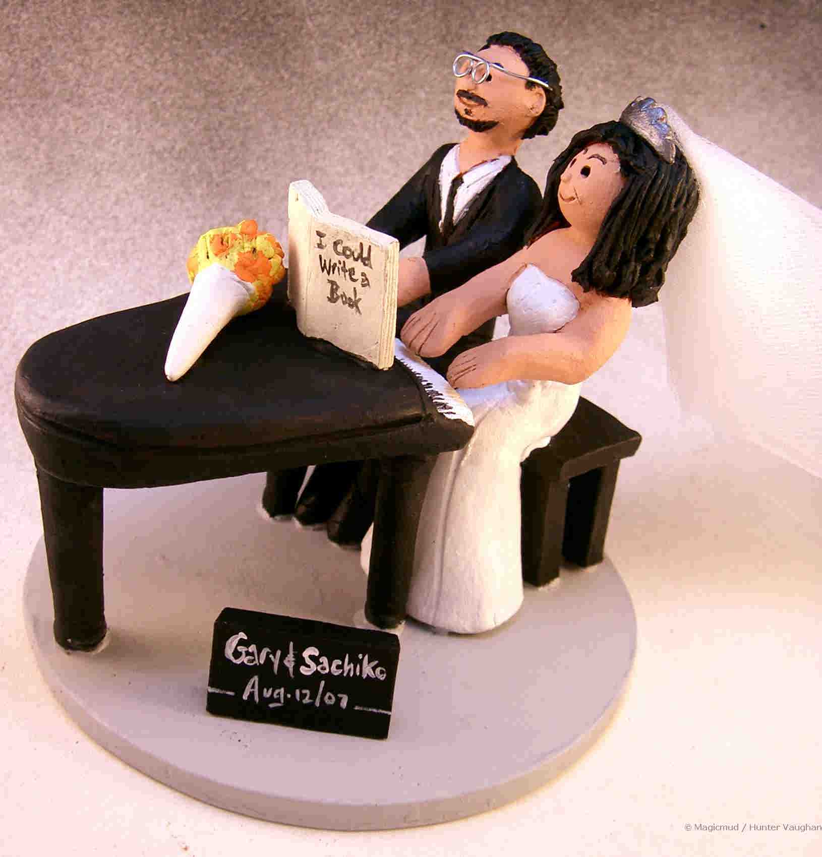 Piano Players Wedding Cake Topper