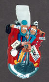 Personalized wedding gift...Just married mobile with their tennis raquets, ski's, Dr. Bag, Toolbag, Panda and more.