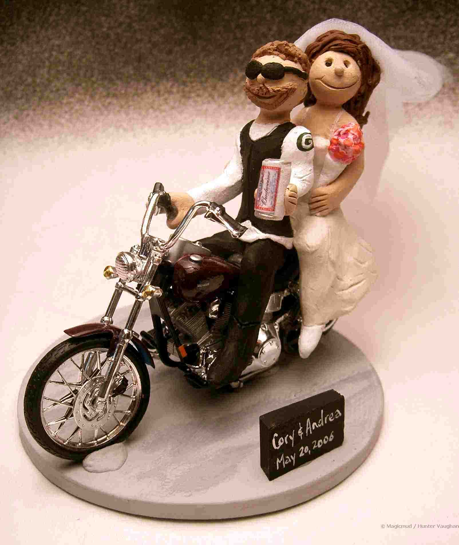 Harley Riders Wedding Cake Topper....live to ride!