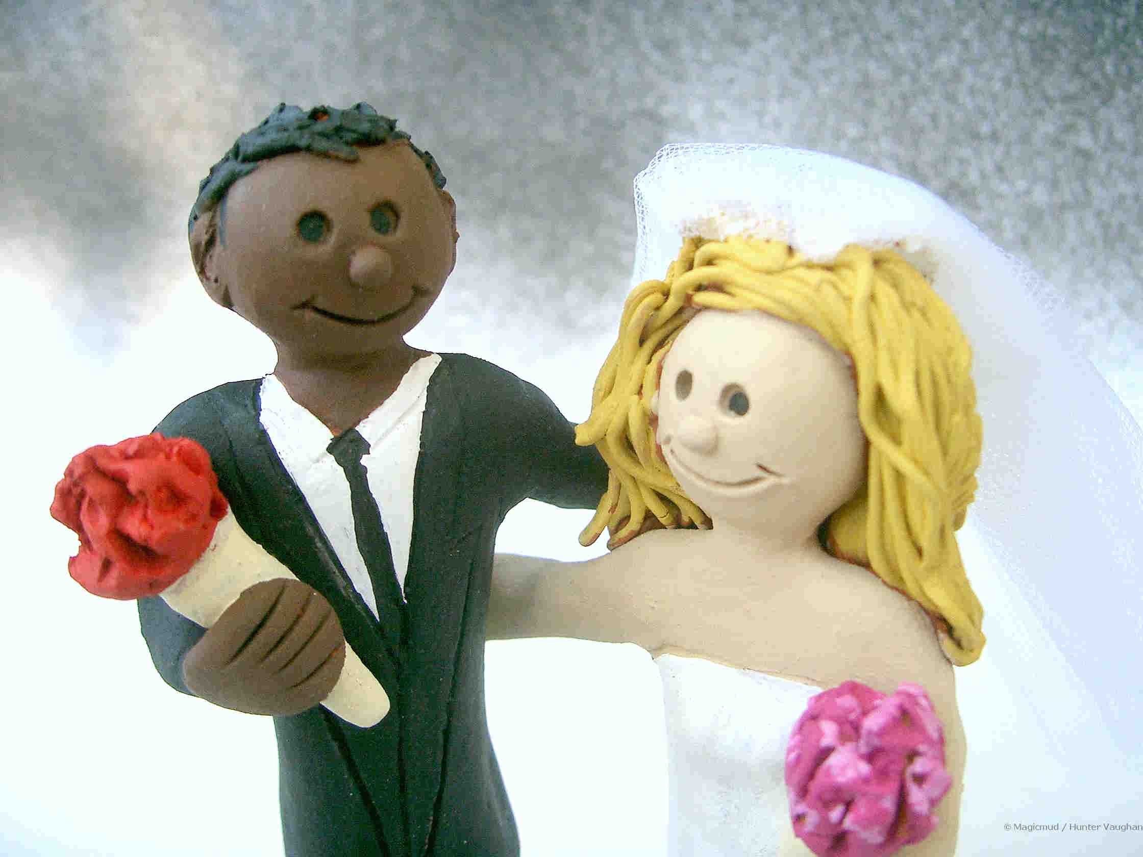 Interracial Wedding Cake Topper