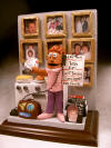 Custom made Judaica Gift... a  Bubby Figurine, surrounded by family photos and personal memorabilia, a unique gift that shows how much you care! 