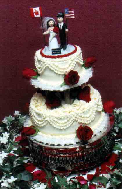 Flag Wedding Cake Topper