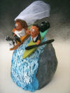Custom made Wedding Cake Topper for Kayakers shootin' the big rapids of matrimony!