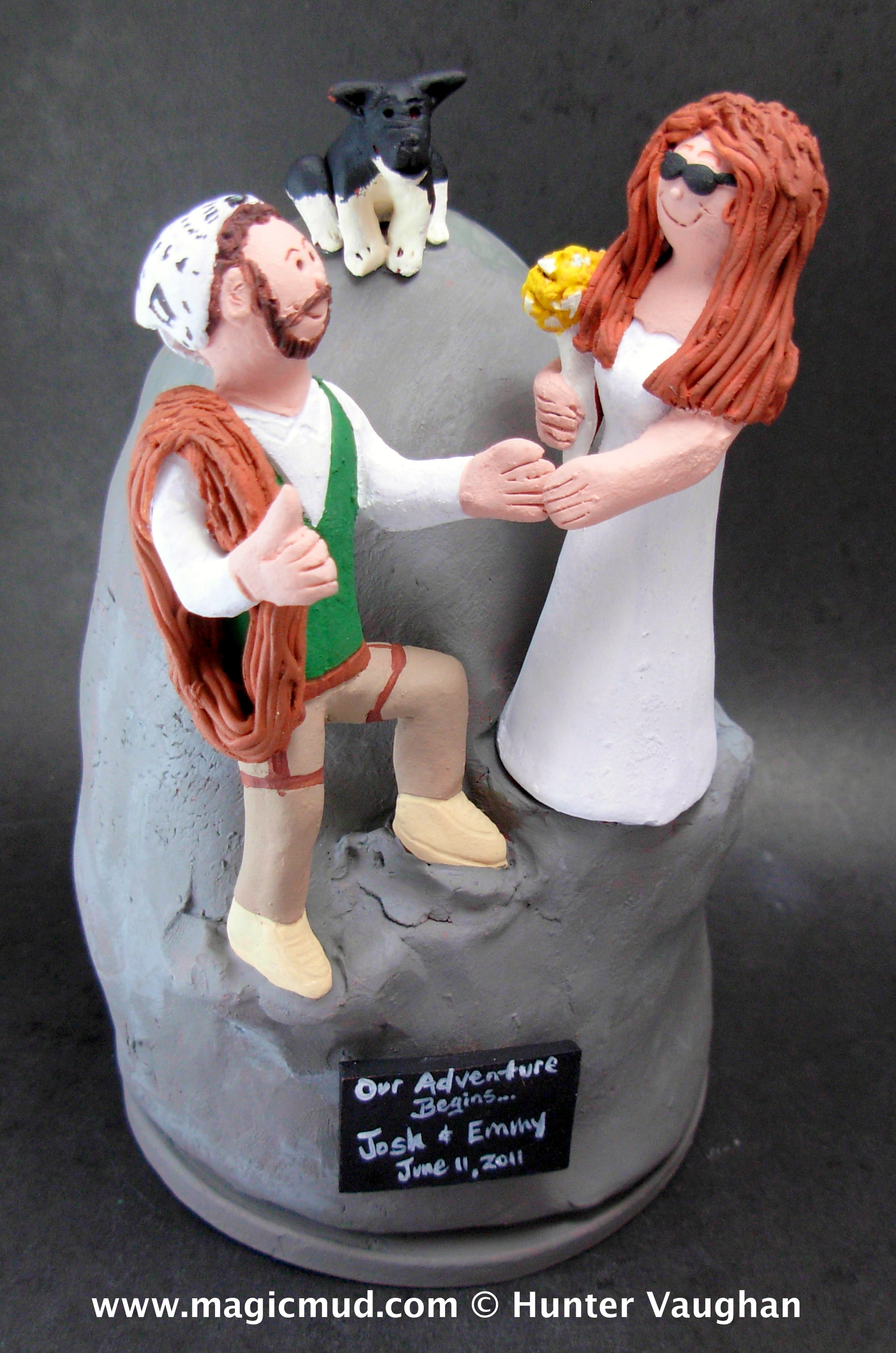 Mountain Climber's Wedding Cake Topper