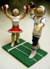 Cake Topper for a Football player or fan and his cheerleader wife to be...score a touchdown with this personalized keepsake
