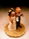  Wedding Cake Topper of Him, Her and their Papillion