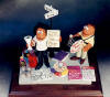 Custom Figurine for Her 60th Birthday, a unique gift idea...with Hubby beating the drum ....and check her diamond bracelet...lots of details in your unique gift custom sculpted for any occasion!